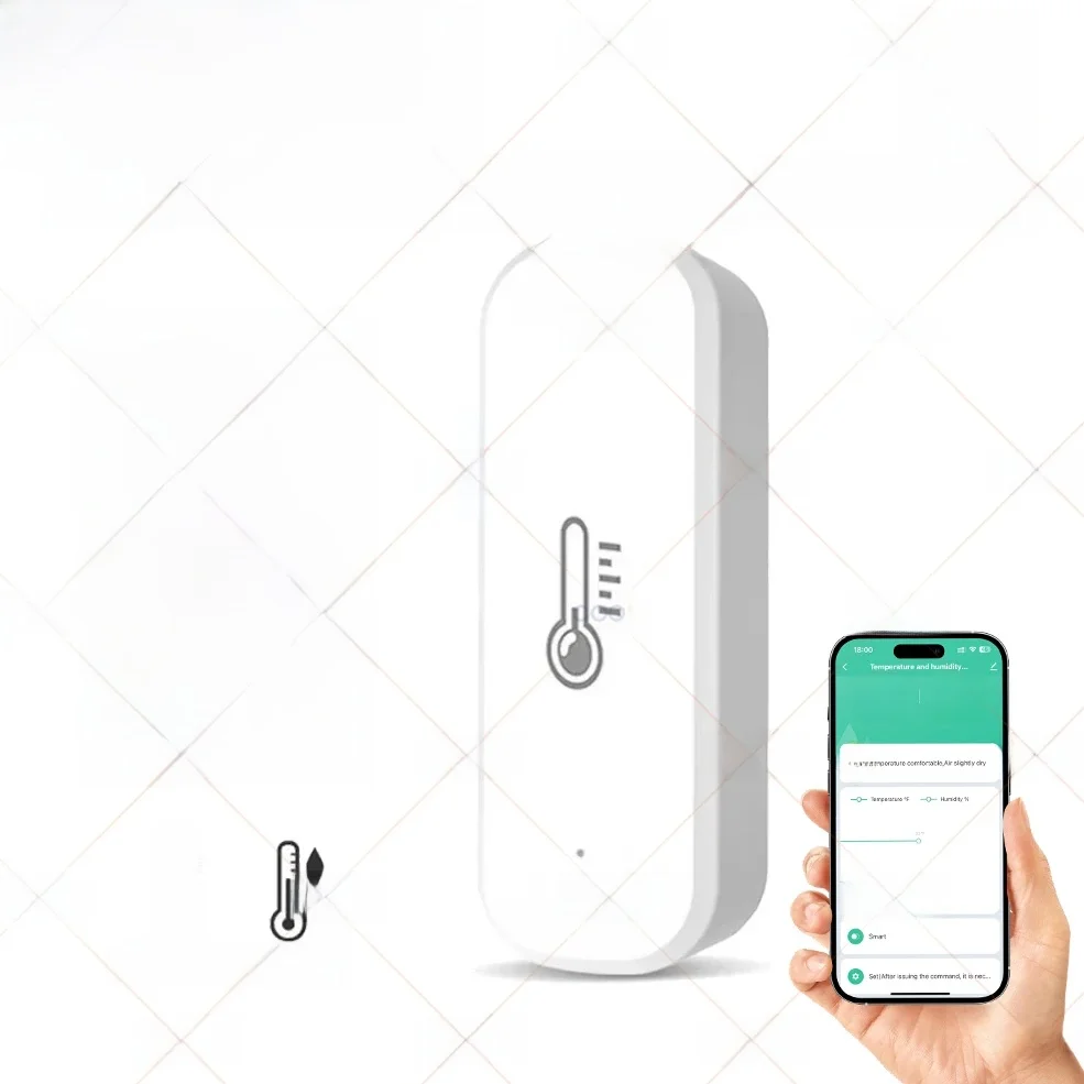 Tuya inteligentny czujnik temperatury i wilgotności Zigbee domowy termometr wewnętrzny współpracuje z Alexa Google Zigbee2MQTT w asystencie domowym — zdjęcie 2