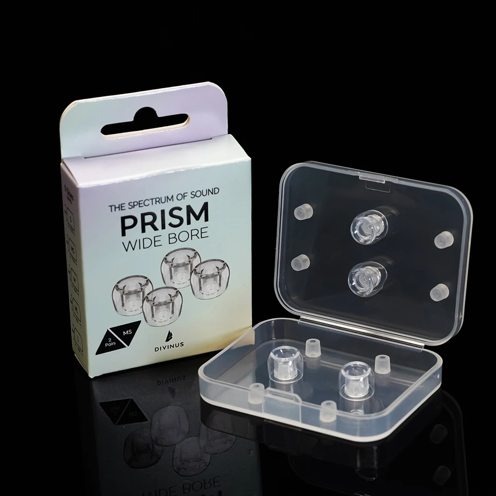 Divinus Prism LSR-Kopfhörer-Ohrstöpsel mit breiter Bohrung für 4–6 mm Düse, Kopfhörer-Ohrstöpsel für Dunu Davinci, AFUL Performer 5+2, JUZEAR 10