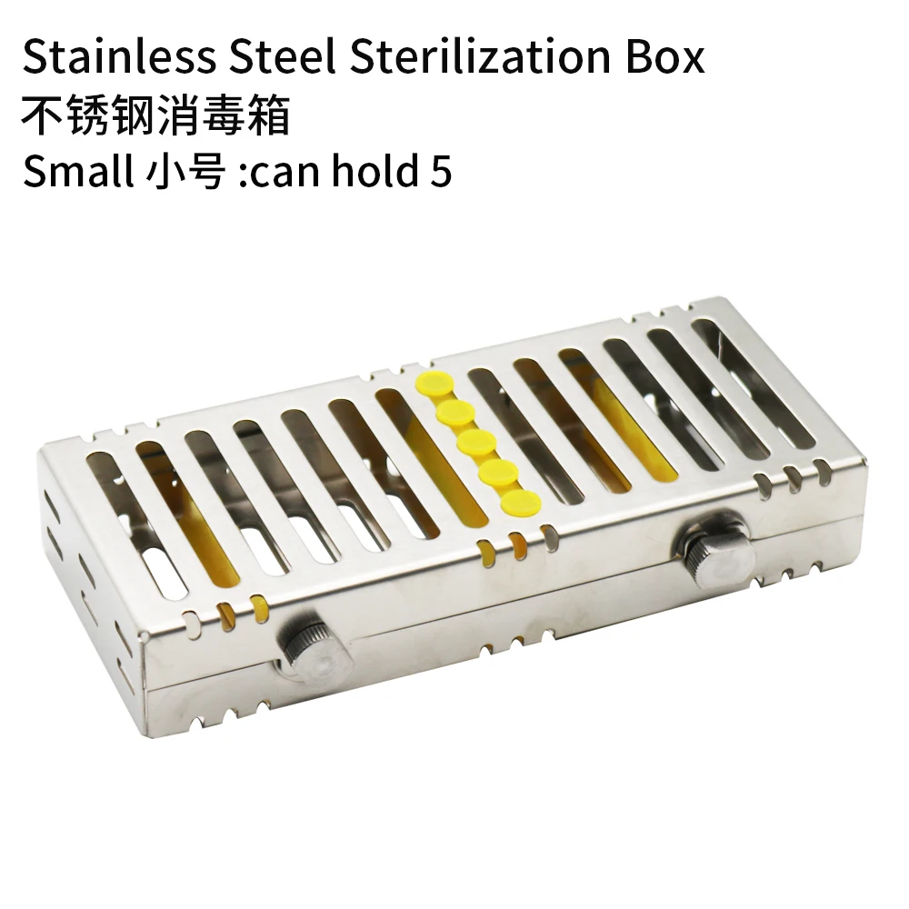 304 stainless steel Sterilization Box Dental Cassette File Burs Disinfection Tray Dental Sterilization Rack Autoclavable