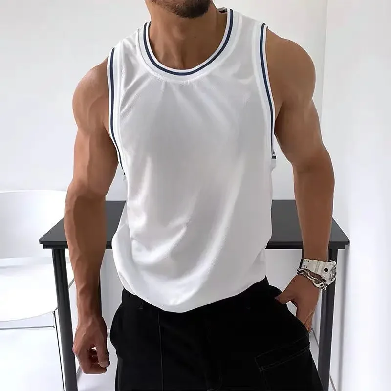 Nr. 23. Weste, Sport, Sommer, Herren, Fitnessstudios, Mesh-Tanktops, Fitness, Workout, Jogger,