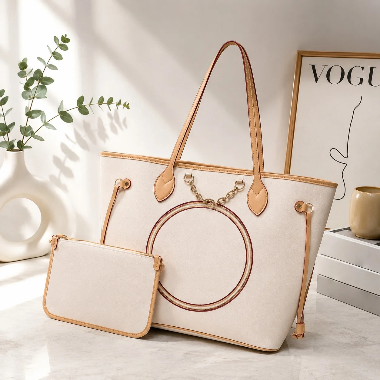 

2026 New Unisex High-Quality Luxury Handbag with Classic Pattern, Shoulder Bag/Crossbody Bag, 32*15*28cm