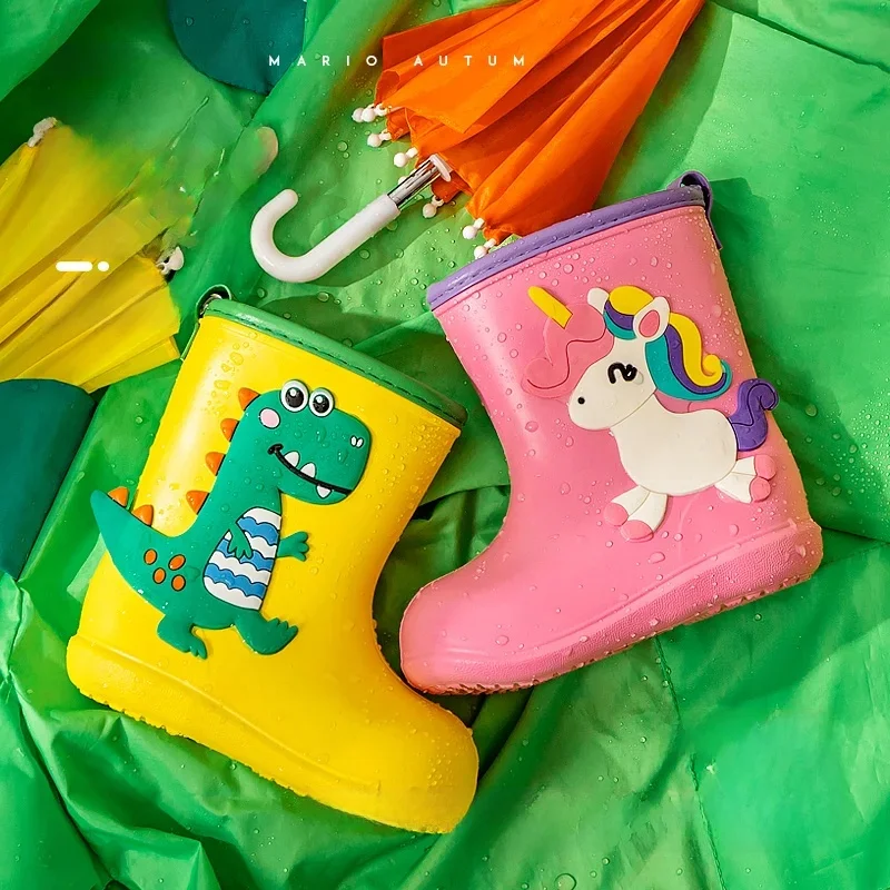 Bottes de pluie pour enfants, chaussures imperméables pour garçons et filles, décoratives, stock EVA, nouveau style 2022 bottes de pluie botte enfant fille botte de pluie enfant
