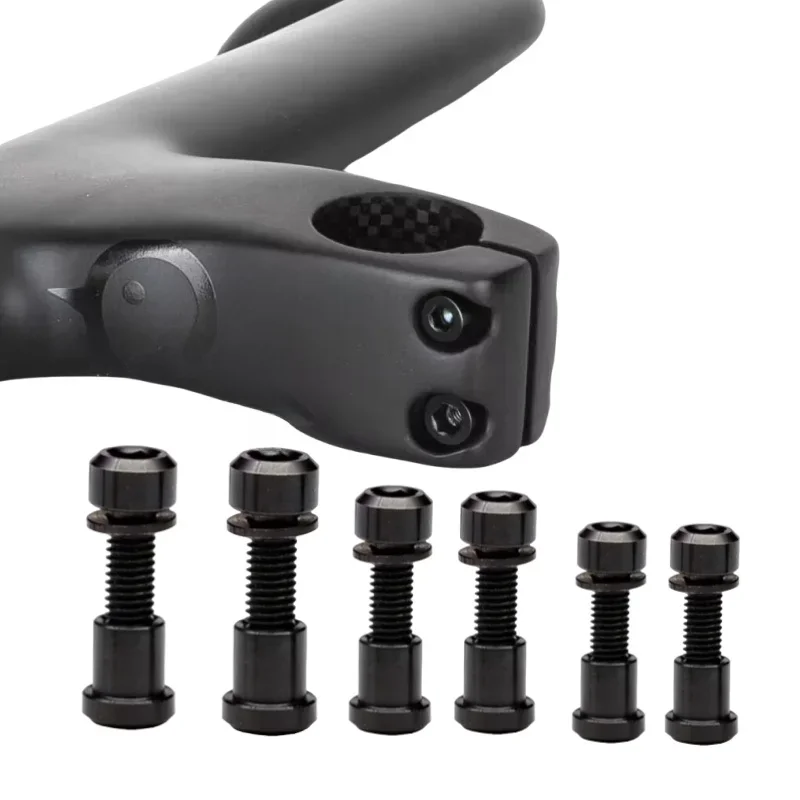 AliExpress chooee CHOOEE Bike Accessories Titanium Bicycle Carbon Stem Bolts And Nuts M5 16/18/20mm Road MTB Bike Stem Fixed Bolts 2pcs