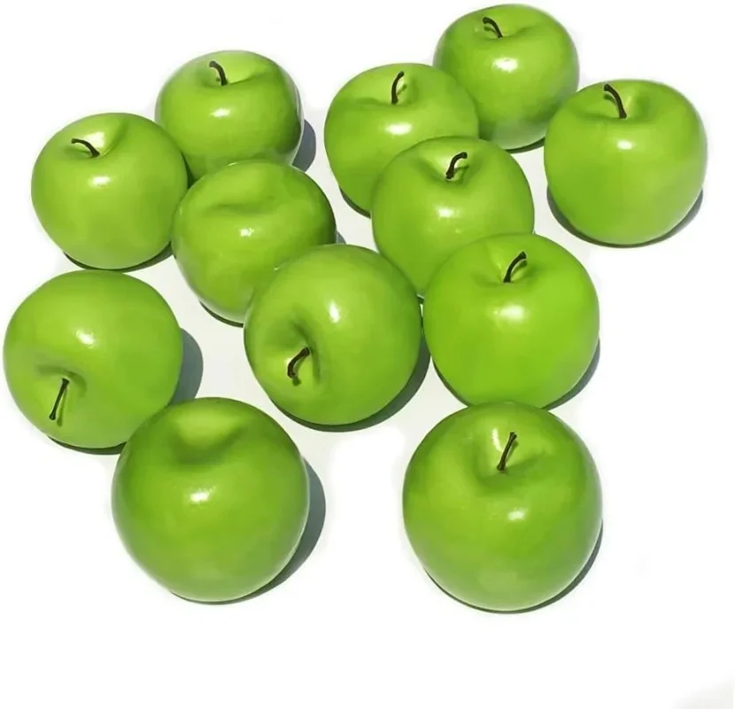 12 stks Kunstmatige Groene Appels Plastic Nep Fruit Kiwi Simulatie Fruit Model voor Thuis Keuken Party Fotoshoot Decoratie - afbeelding 2