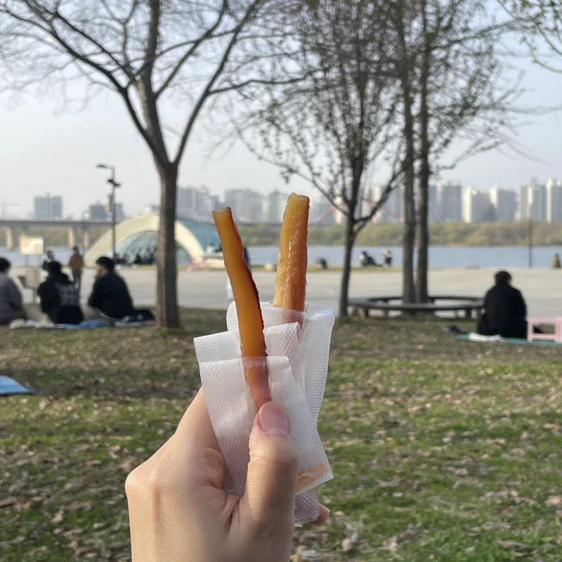 개별포장하여 위생적인 페스츄리 오징어스틱 250g 캠핑 안주