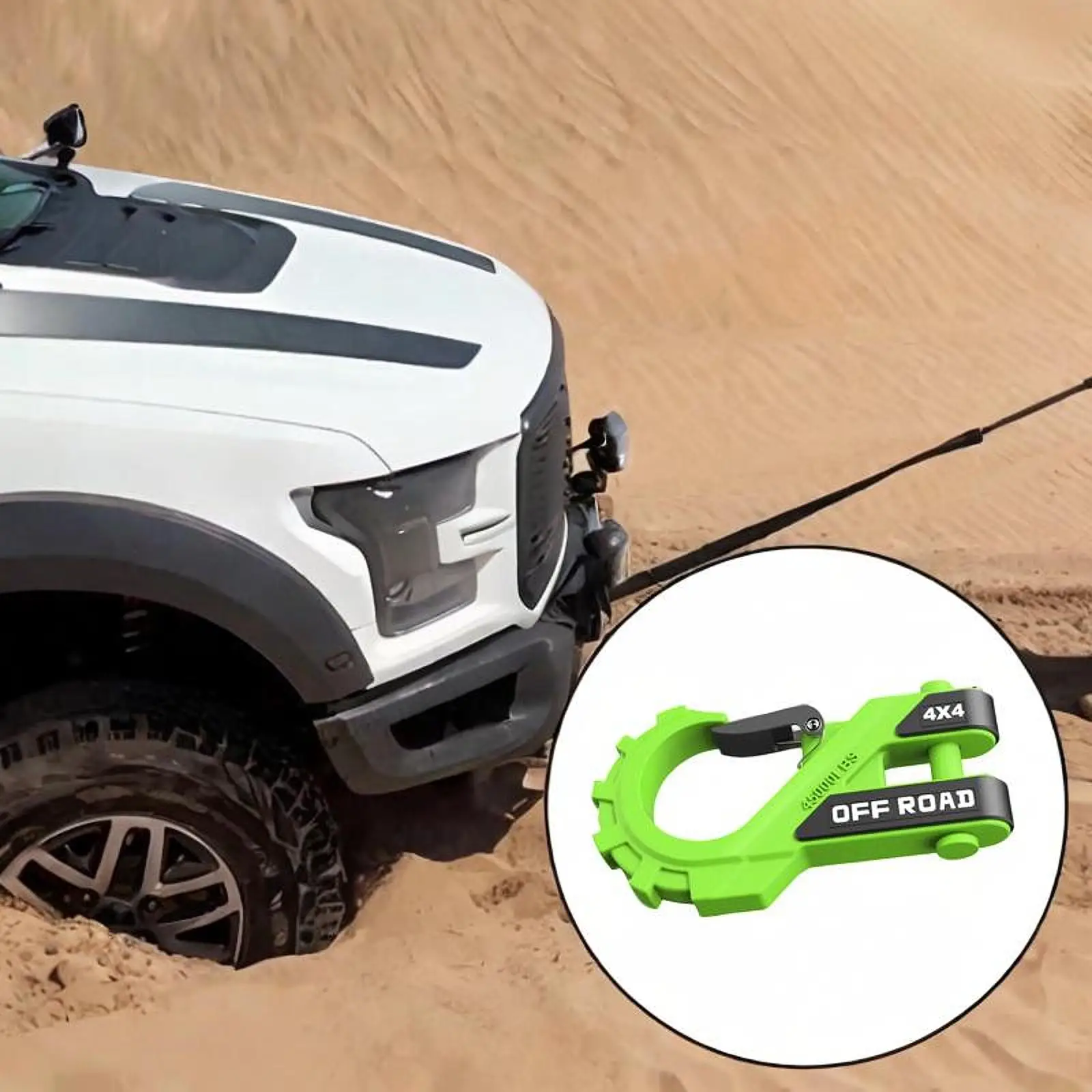 Winch Hook Auto Repair Part Winch Shackle Mount Towing Hook Accessory for Cars Truck ATV SUV Drag Hook Connector