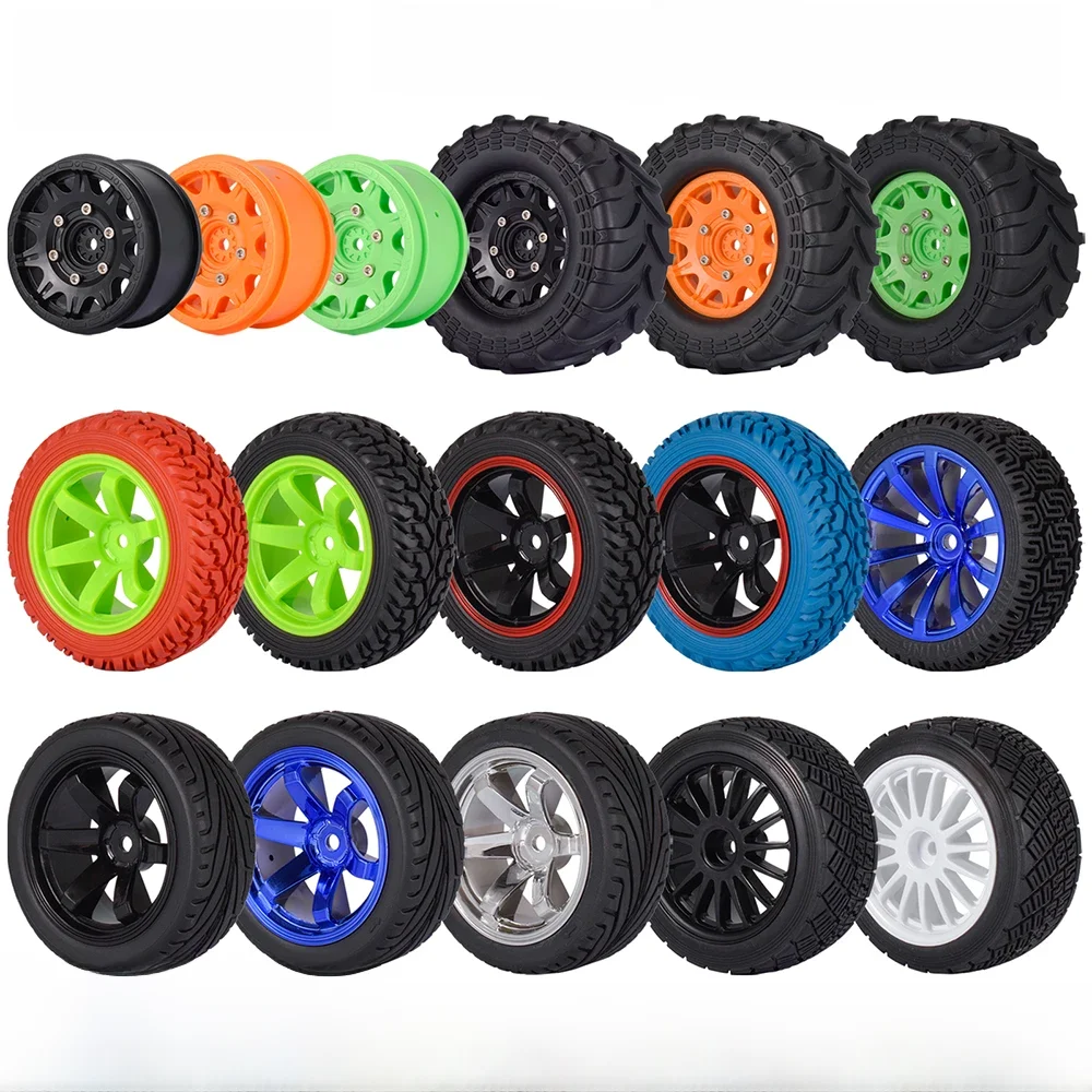 AUSTARHOBBY 1/10 Monster pneus rallye pneus 4 pièces 12mm hexagone jante de roue en plastique pneu en caoutchouc pour 1/10 Traxxas HSP HPI Tamiya RC voiture