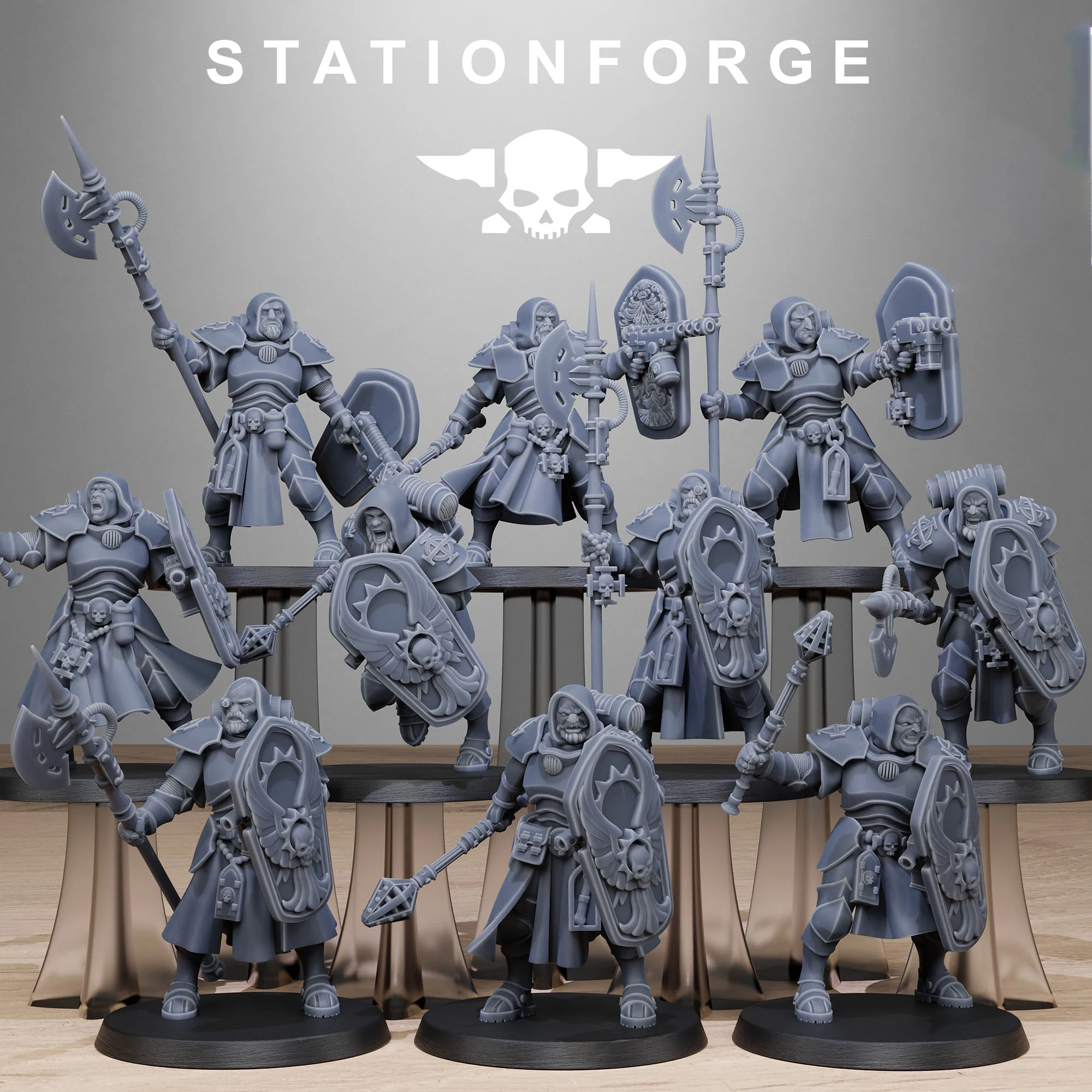 

Vodalites Purifiers-Tough resin High detail Miniature-Tabletop Wargame Accessories-Unpainted gray model