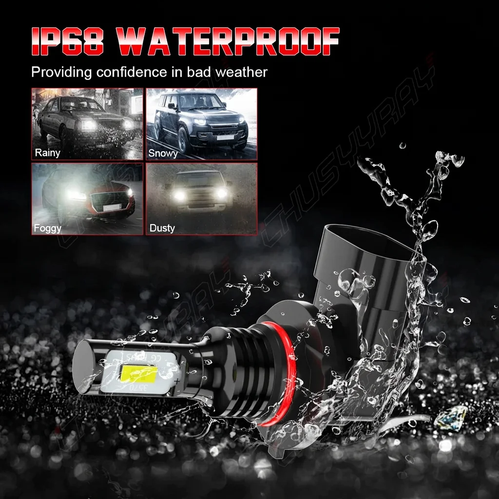 9005 H11 For Toyota Camry 2007-2017 4PCS Combo LED Headlight High Low Beam Bulbs Kit White 10000LM 6000K 55W
