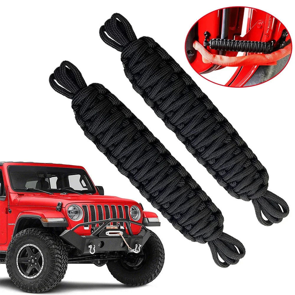 1 para paski ograniczające drzwi dla Jeep Wrangler CJ YJ TJ JK JL 1996-2022 550 funt wytrzymałość trwałe ogranicznik ogranicznika — zdjęcie 2