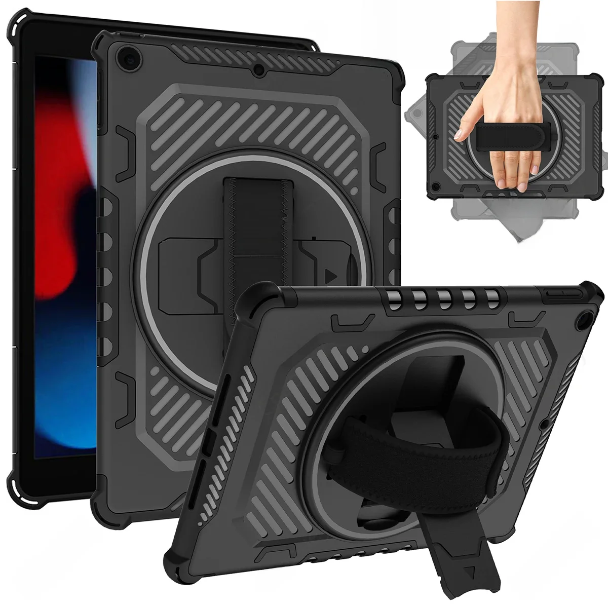 Etui na tablet Funda z obrotową podstawką do iPad Pro 12.9, Air 13, iPad 10. generacji A16 A19, Pro 11, Air 4, Air 5, iPad 10.2, 9.7, Mini 6 — zdjęcie produktu 7