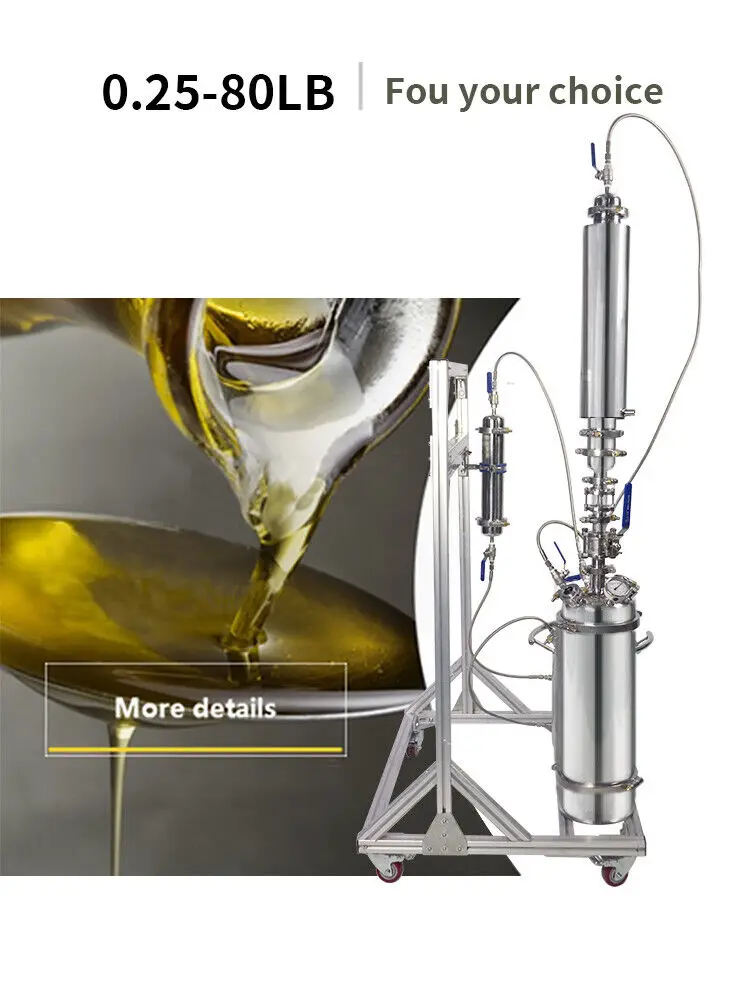 2LB Jacketed Closed Loop Extractor 4*24" Chamber with Removable Bracket