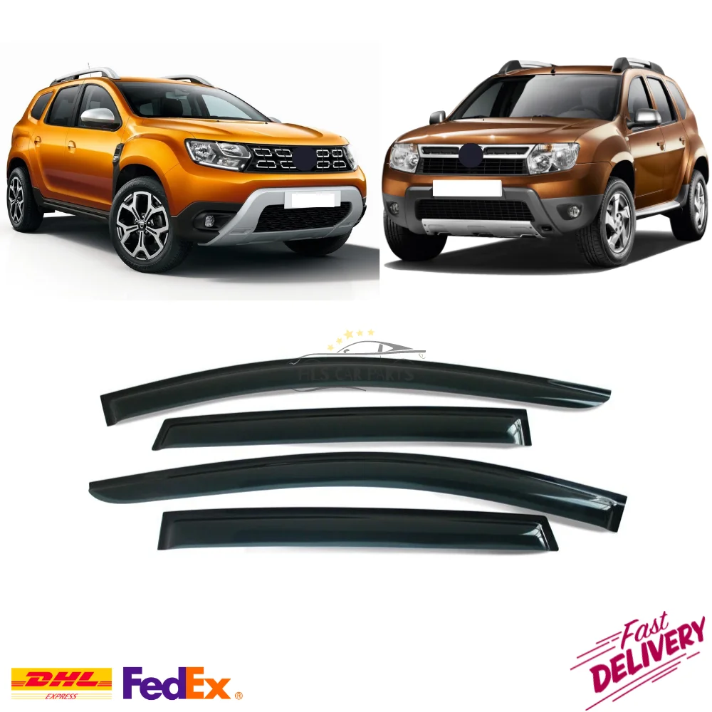 Renault Duster Dacia Window Visors Wind Rain Deflector Car Door Guard Vent Glass Protector Stylish Appearance Hight Quality Auto