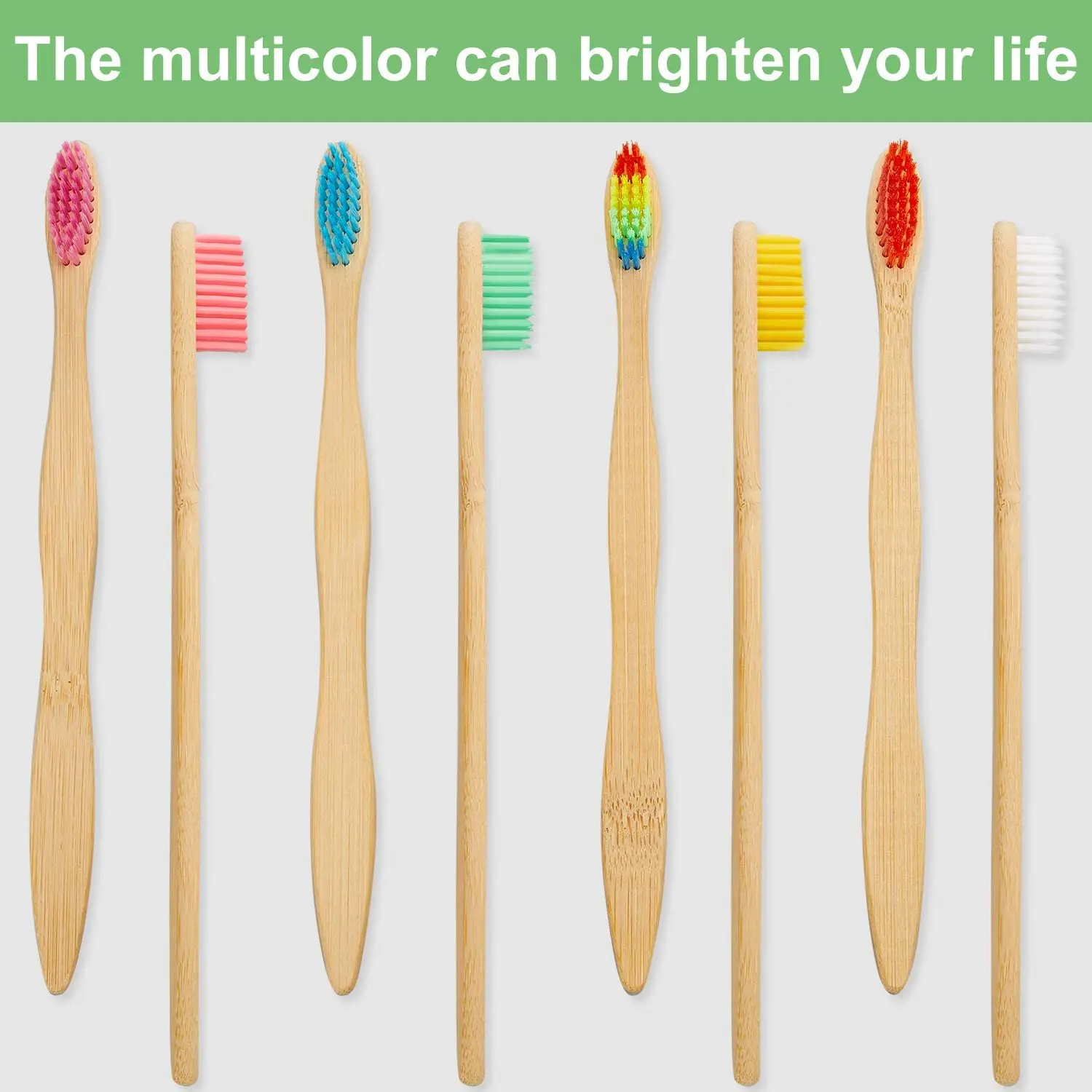 4PCS Charcoal Bamboo Toothbrushes  - Extra Soft Natural Bristles for Adults & Kids Teeth | Zero Waste Biodegradable Tooth Brush