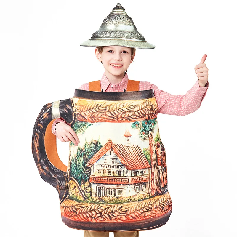 2025 Unisex Child  3D Schloss Heidelberg Beer Mug Adults Bavaria German Beer Stein Costume