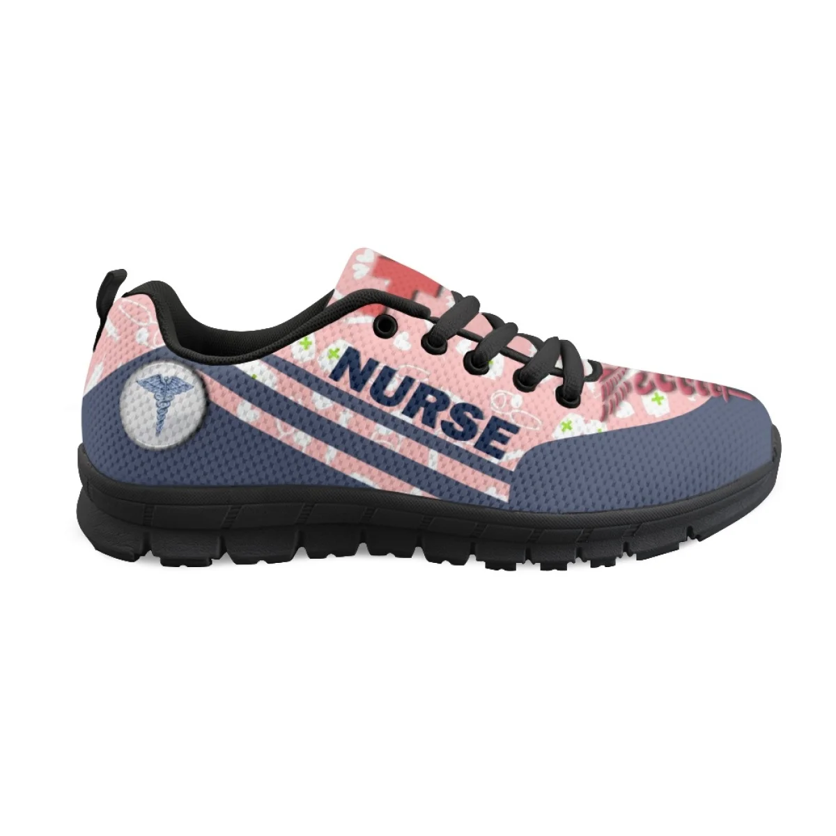 INSTANTARTS 2023 Nursing Shoes Women's Casual Sneakers Nurse Assistant Medical Print Ladies Flat Shoes Plus Size Tennis Mujers
