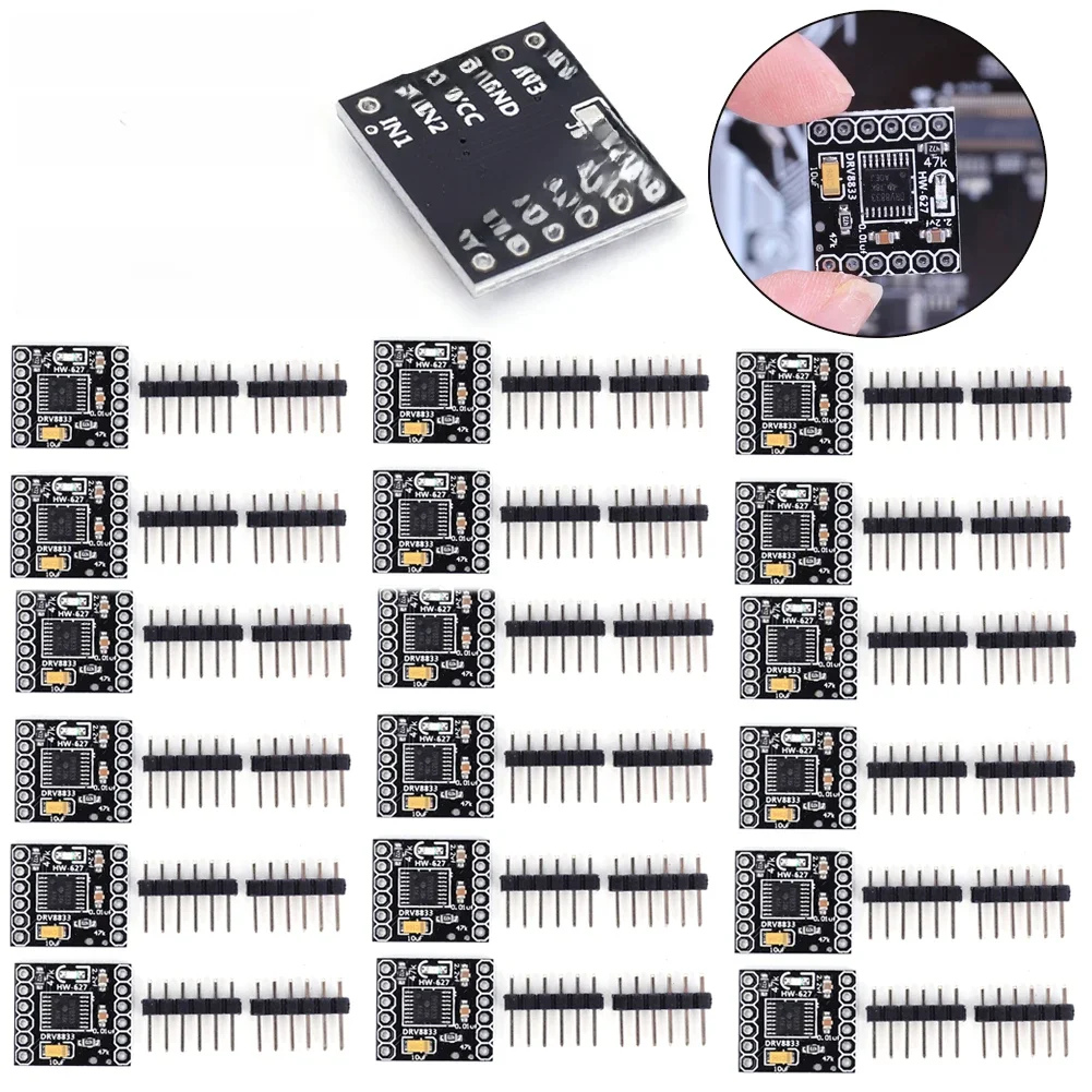5-20PC DRV8833 Płytka modułu napędu silnika 1.5A 3V-10V Pojedynczy mostek H 6Pin Silnik krokowy Zabezpieczenie nadprądowe Sterownik silnika przekładniowego DC — zdjęcie 2