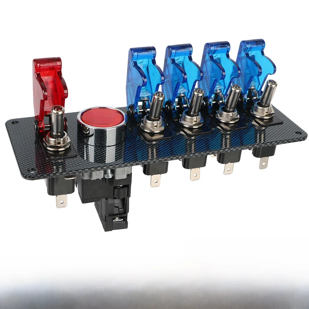 Kit de boutons poussoirs d'arrêt de démarrage de moteur de ville interdite, interrupteur à bascule de voiture de course, lumière de panneau de démarrage, indicateur LED, accessoires, 12V