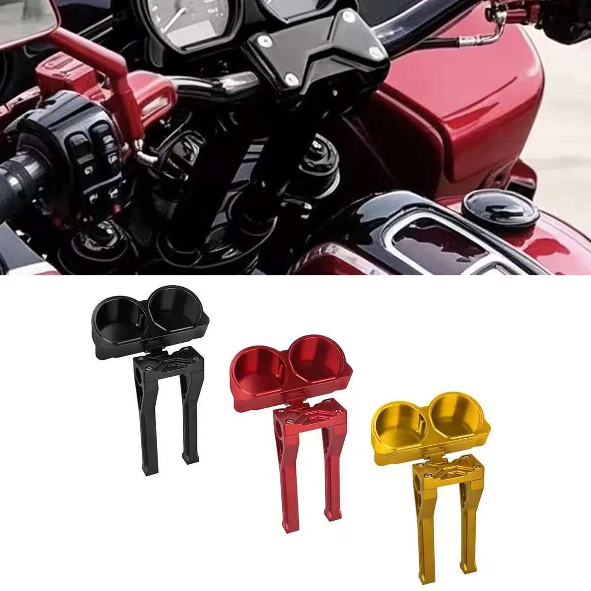 Motorcycle 10inch Handlebar Adjustable Riser Clamp for Harley Road Glide 2014-2023