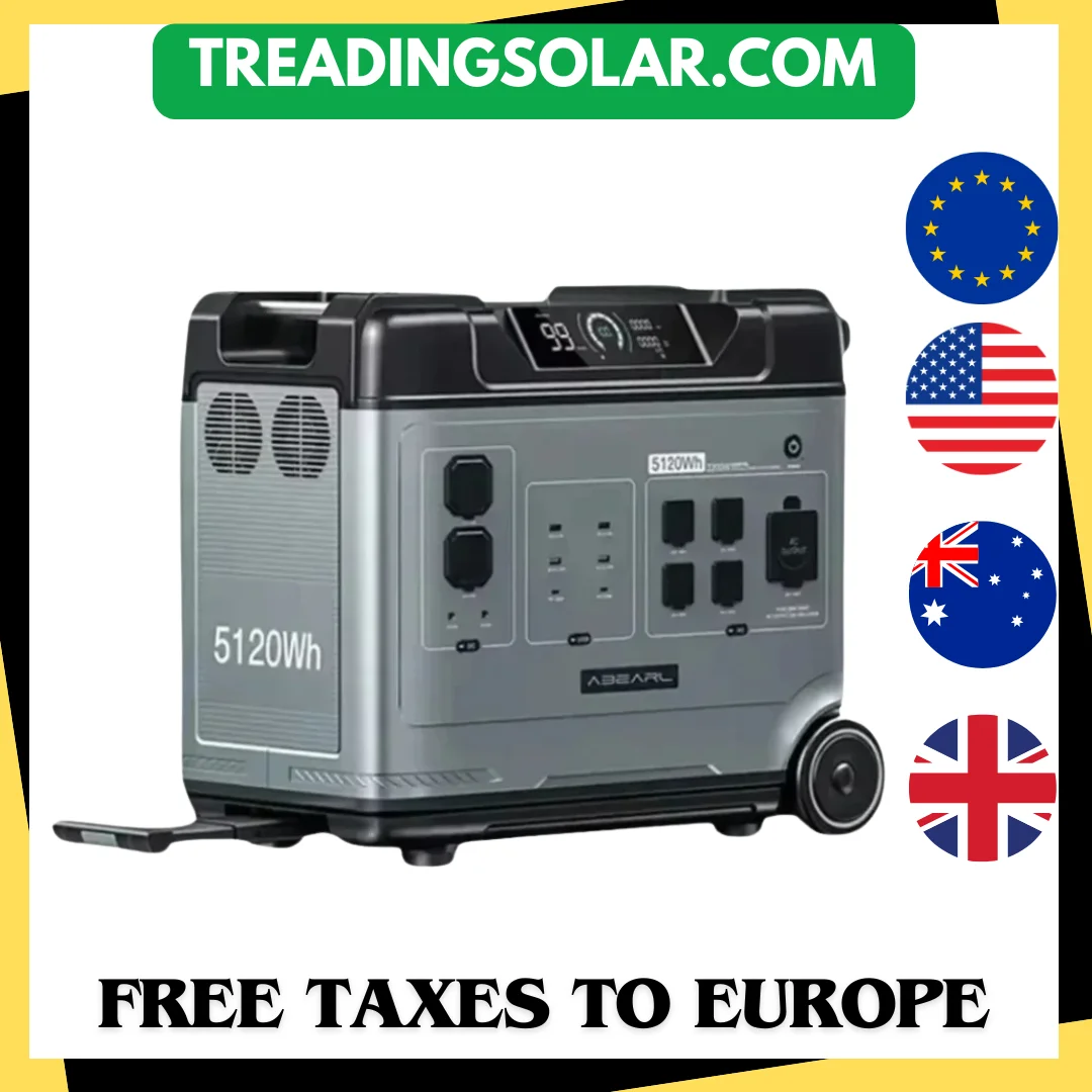 Abearl-batterie de secours tragbares kitel p5000, 5120wh, batterie vefepo4, 5x2200w, Unternehmen ac 4000w