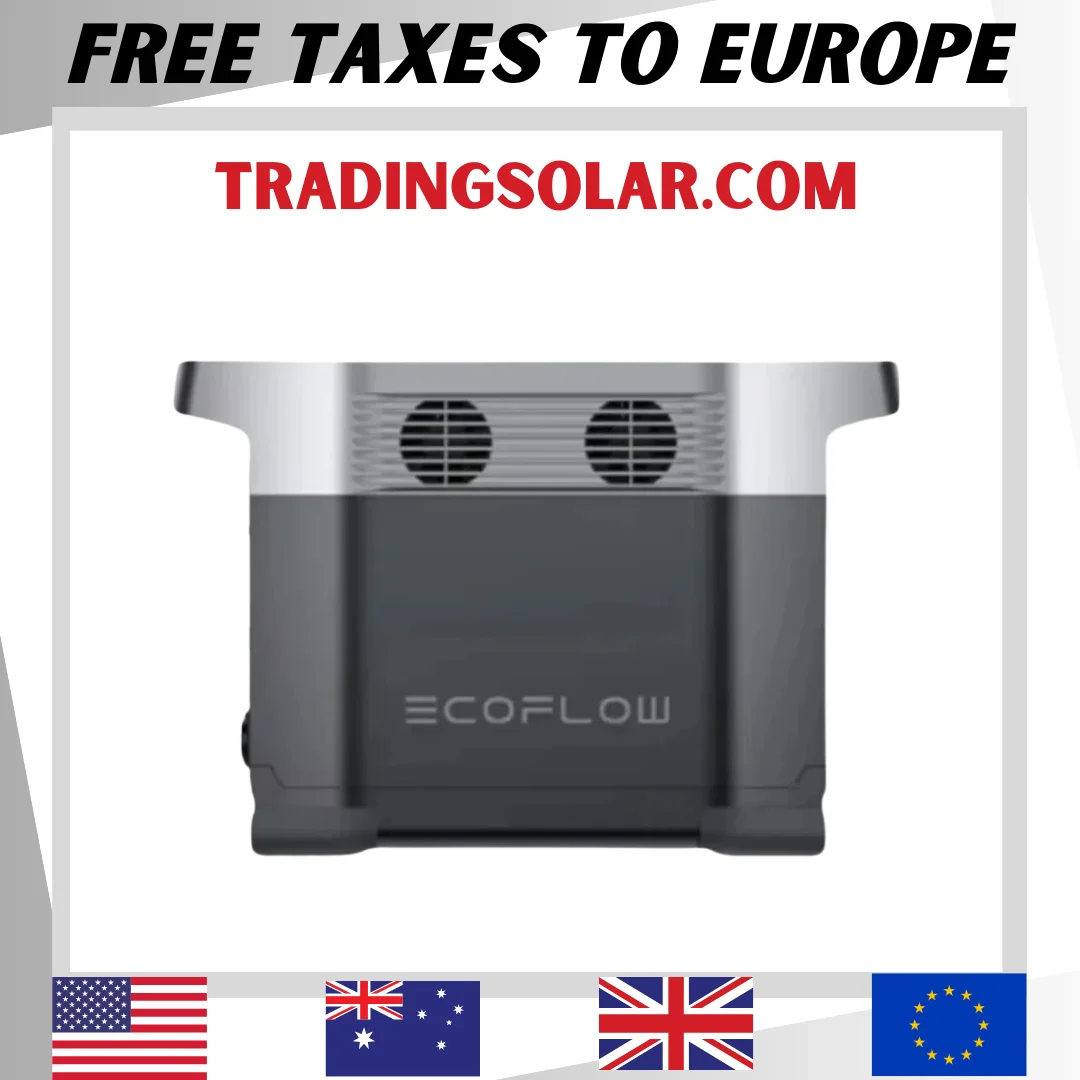 

EcoFlow-Générateur Solaire Portable DELTA 2 Max, 2400W, 2048Wh, Extensible, 6kWh, Batterie Lyen, Jusqu'à 3000W, Silencieux