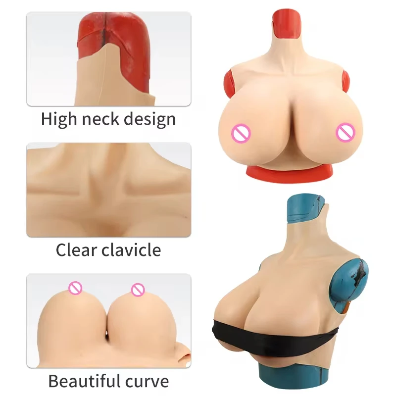 Lifelike Z Cup Silicone Fake Boobs With Natural Skin Details And Blood Vessels For Man To Woman Crossdressing Trans Breast