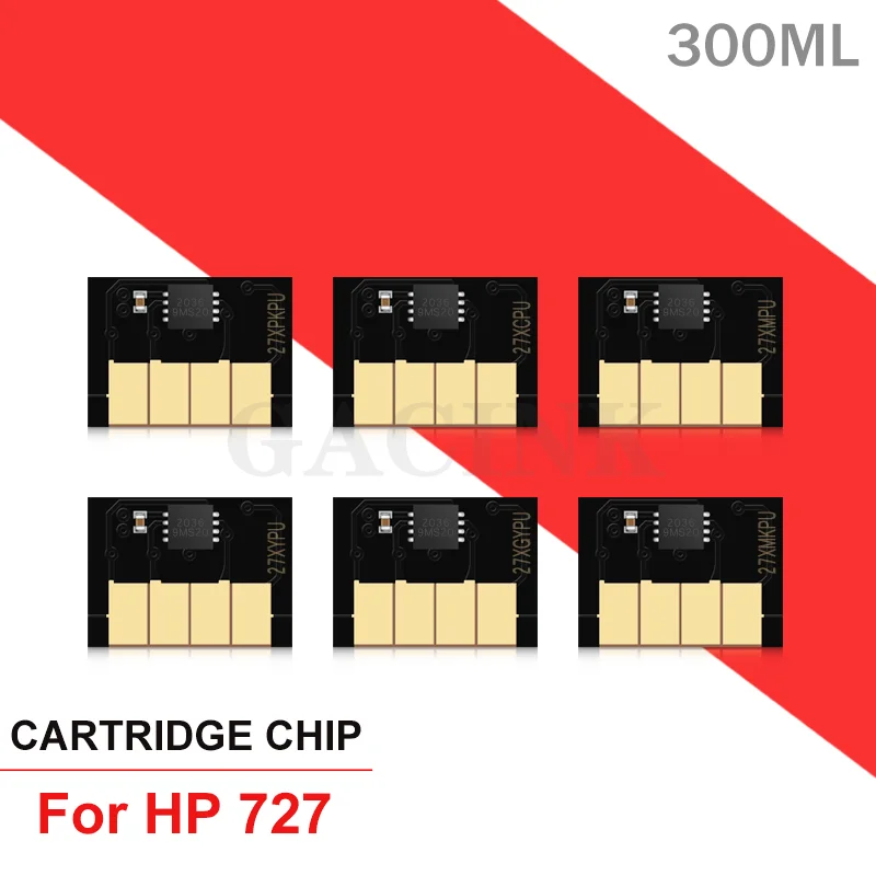 Chip de cartucho de uso único para HP 727, para HP DesignJet T920, T930, T1500, T1530, T2500, T2530, C1Q12A, B3P23A, B3P19A, B3P21A