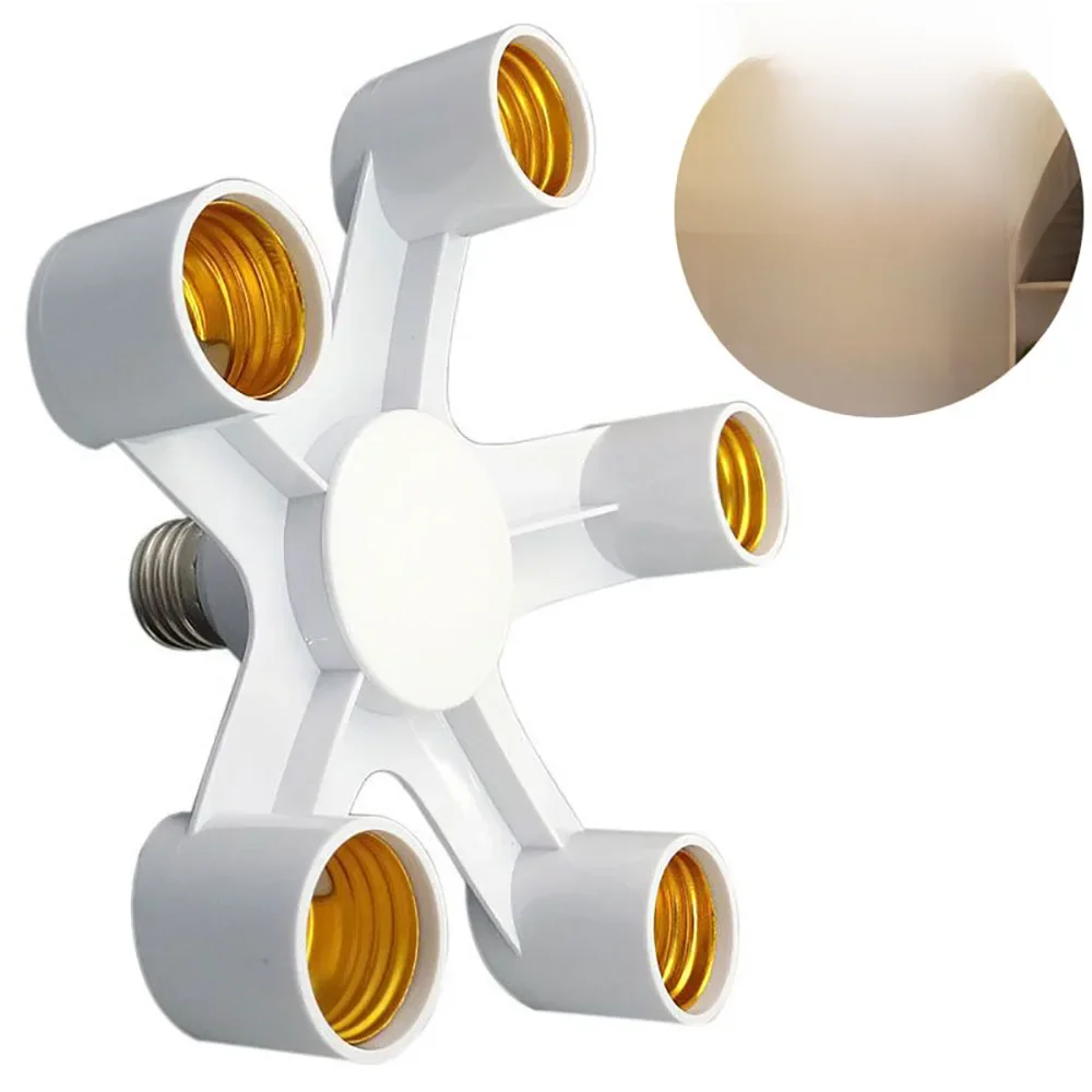 Lâmpada LED Soquete Splitter Base, Lâmpada Adaptador, Suporte da lâmpada, 2in 1, 3in, 4in 1, 5in 1,