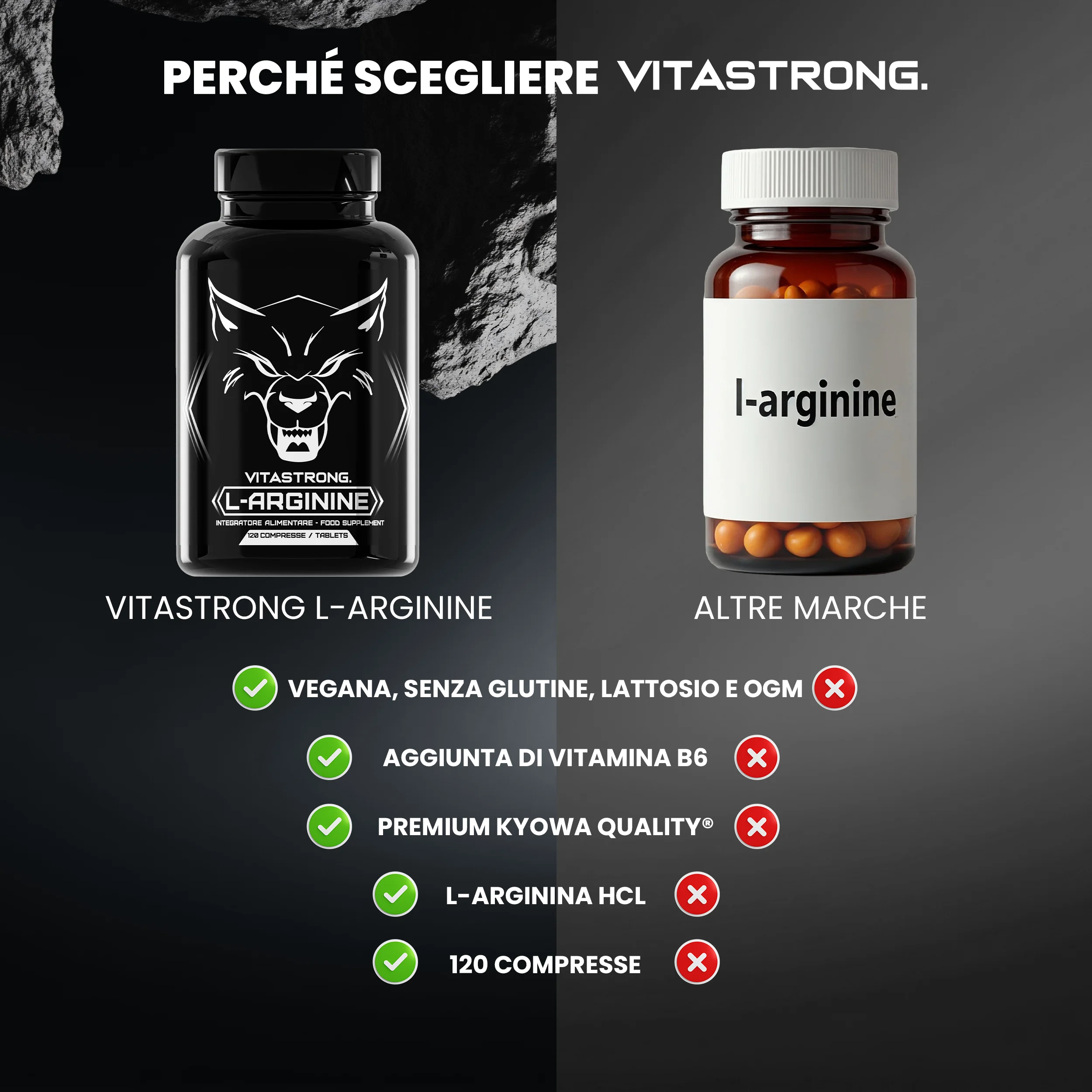 أرجينين 4500 ملغ + فيتامين ب6 فيتاسترونج، 120 قرصًا L-أرجينين HCL جودة عالية الجرعة كيووا، مسحوق L الأرجينين النقي مع فيتامين B6، مكمل للتمرين المسبق، الغلوتين بدون GMOs #4
