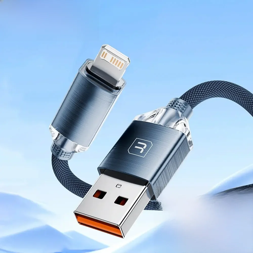 Kabel USB Toocki do iPhone'a 14 13 12 Pro Max 2.4A Kabel Lightning do szybkiego ładowania Przewód danych do iPhone'a 8 7 6 5 Plus AirPods — zdjęcie 2
