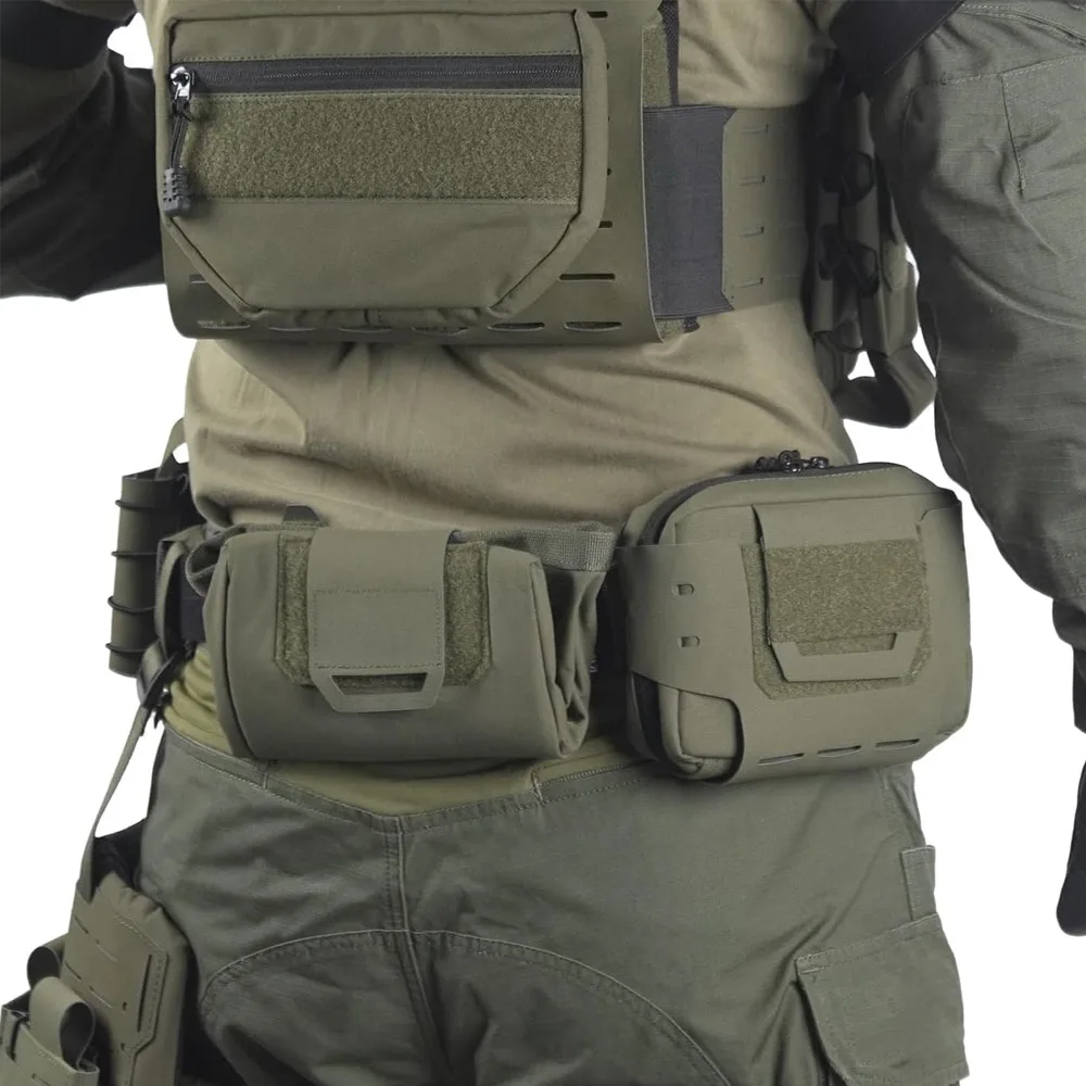 

MOLLE Pouch Tactical Admin Pouch Belt EDC Tool Organizer Horizontal Laser Cut Utility Pouch Zippered Utility Waist Pack