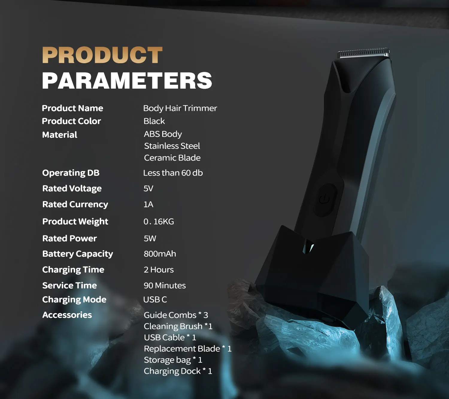 Manscaped Ball Trimmer für Männer, elektrisches Körperhaartrimmer-Set, perfektes Pflegewerkzeug, wiederaufladbarer Nass-/Trockenrasierer, für Leistengegend und Schambereich – Detail 7