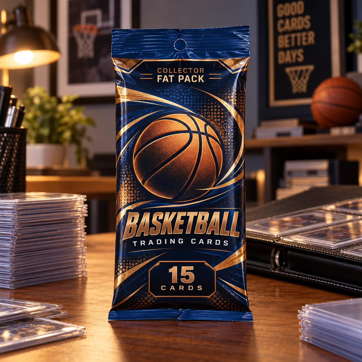 2019-20 Basketball Trading Cards Fat Pack Sealed Sports Collectible Card Pack for Basketball Fans Collectors Hobby Collection