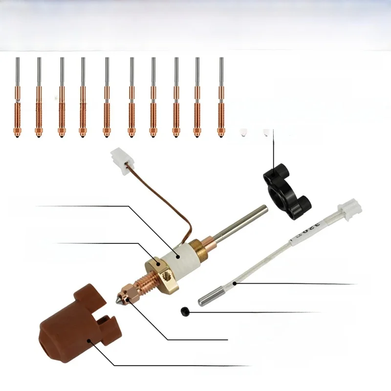 K1 Max Hotend Zestaw do Creality K1C / Odporność na złamanie ciepła Zestaw ceramicznych bloków grzewczych Hotend Części do drukarek 3D Dysza szybkiej wymiany — zdjęcie produktu 7