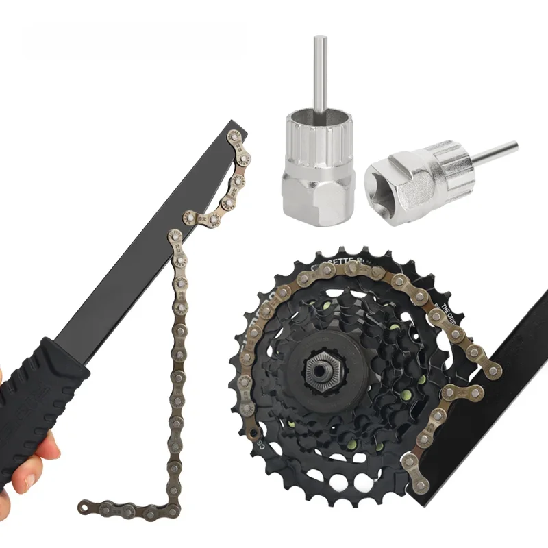 AliExpress riderace Bicycle Flywheel Removal Tool Kit With Cassette Wrench 12 Teeth Bike Chain Whip Cassette Sprocket