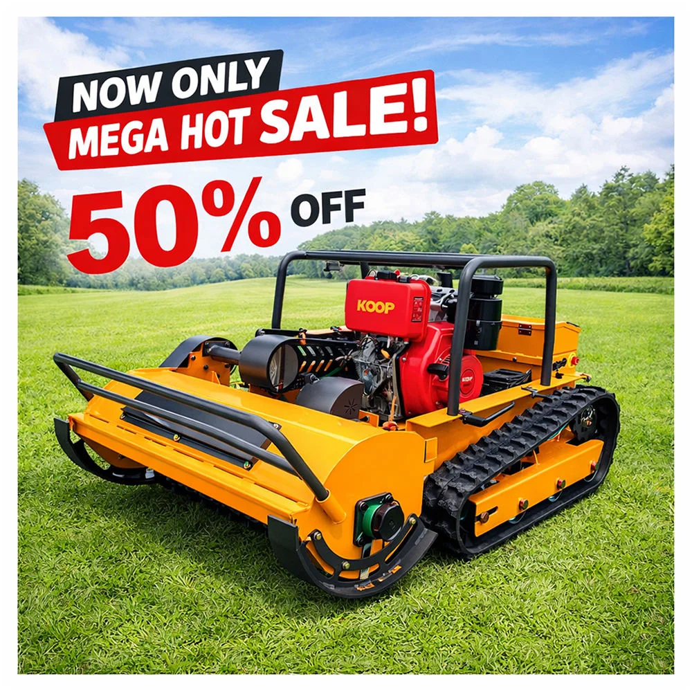 2026 Hot Sale Customized Diesel Fuel Crawler Grass Cutter Remote Control Lawn Mower Robotic Lawn Mowe Ce/Iso Certified Sale