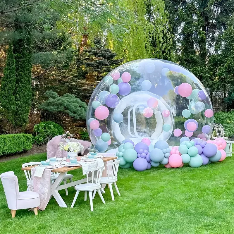 Inflatable Balloon Bubble House Tent Commercial Grade PVC Clear Bubble House with air Pump & Blower 10 ft  For Children's Party