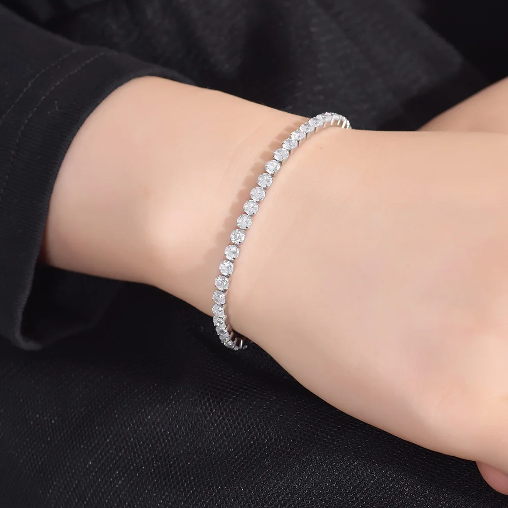 

SDA 3 мм 4 мм 5 мм ширина AAA циркон теннисные цепи браслет для подарка из нержавеющей стали