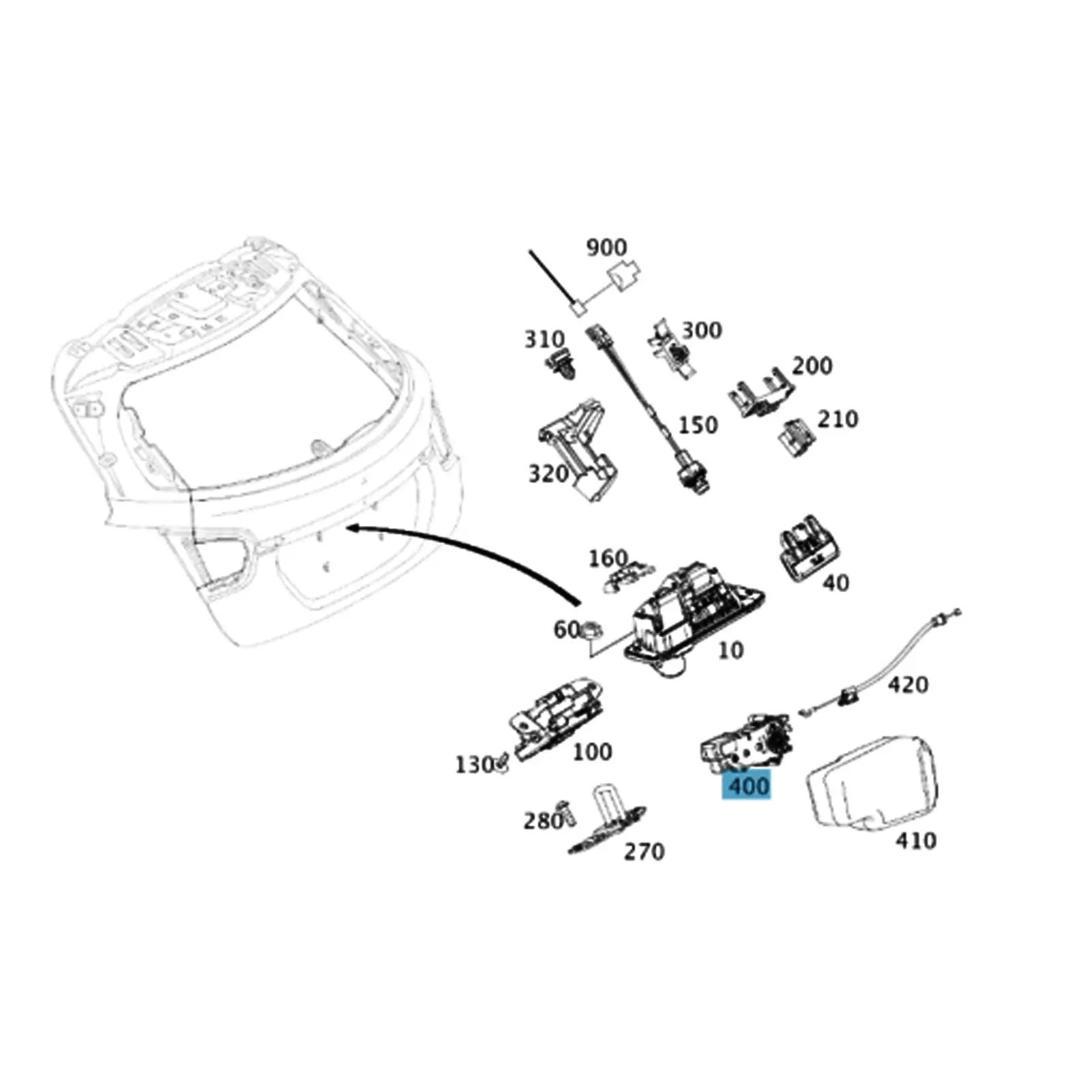 A2047500060 Rear Trunk Tailgate Bootlid Lock Actuator For Mercedes Benz C E V GLK Tesla Model S 3 6NW009424 6NW00942479