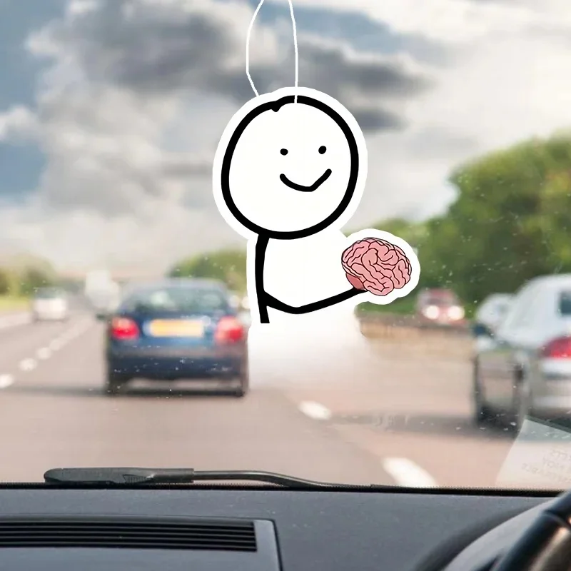 Aromathérapie amusante pour voiture, parfum de voiture, étiquettes d'air, miroir de voiture, accessoires d'intérieur, pendentif de sortie, 1 pièce