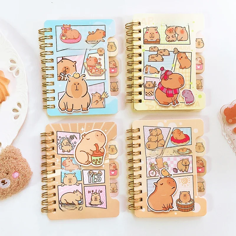 Kawaii papeterie fournitures scolaires accessoires de bureau papier à gratter bloc-notes bloc-notes journal journal capybara cahier esthétique