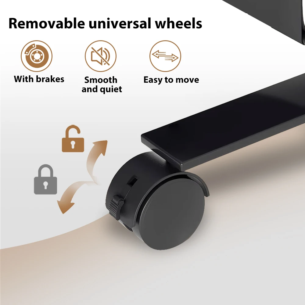Image 4: Paravent pliable multifonctionnel, mobile avec roulettes verrouillables, supports stables, pour bureau, patio, séparateur de salon