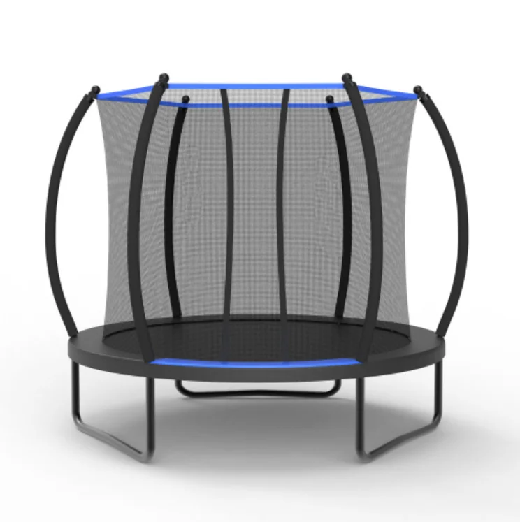 7,5 FT Kindertrampoline voor buiten met veiligheidsnet & ladder, ASTM gecertificeerde recreatieve ronde trampoline voor gezinsplezier in de achtertuin