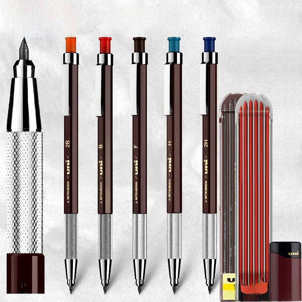 Ołówek automatyczny Uni 2.0mm MH-500 Metalowy długopis do rysowania, animacji, graffiti, urocze ołówki, artykuły plastyczne, japońskie artykuły papiernicze. — zdjęcie produktu 7