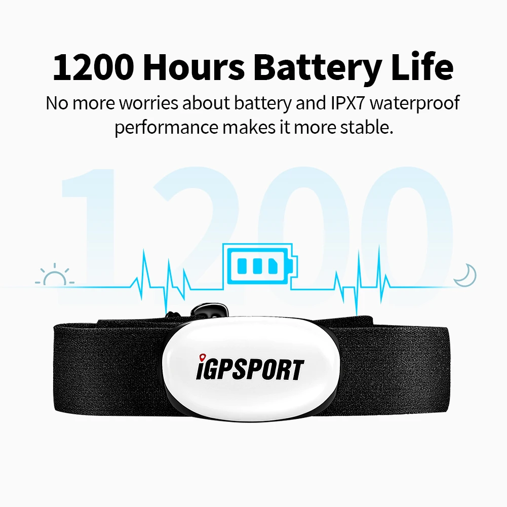 iGPSPORT HR40 Chest Heart Rate Monitor Fitness Running Sport Heart Rate Sensor Bluetooth ANT+ for Running Gym Bike Computer