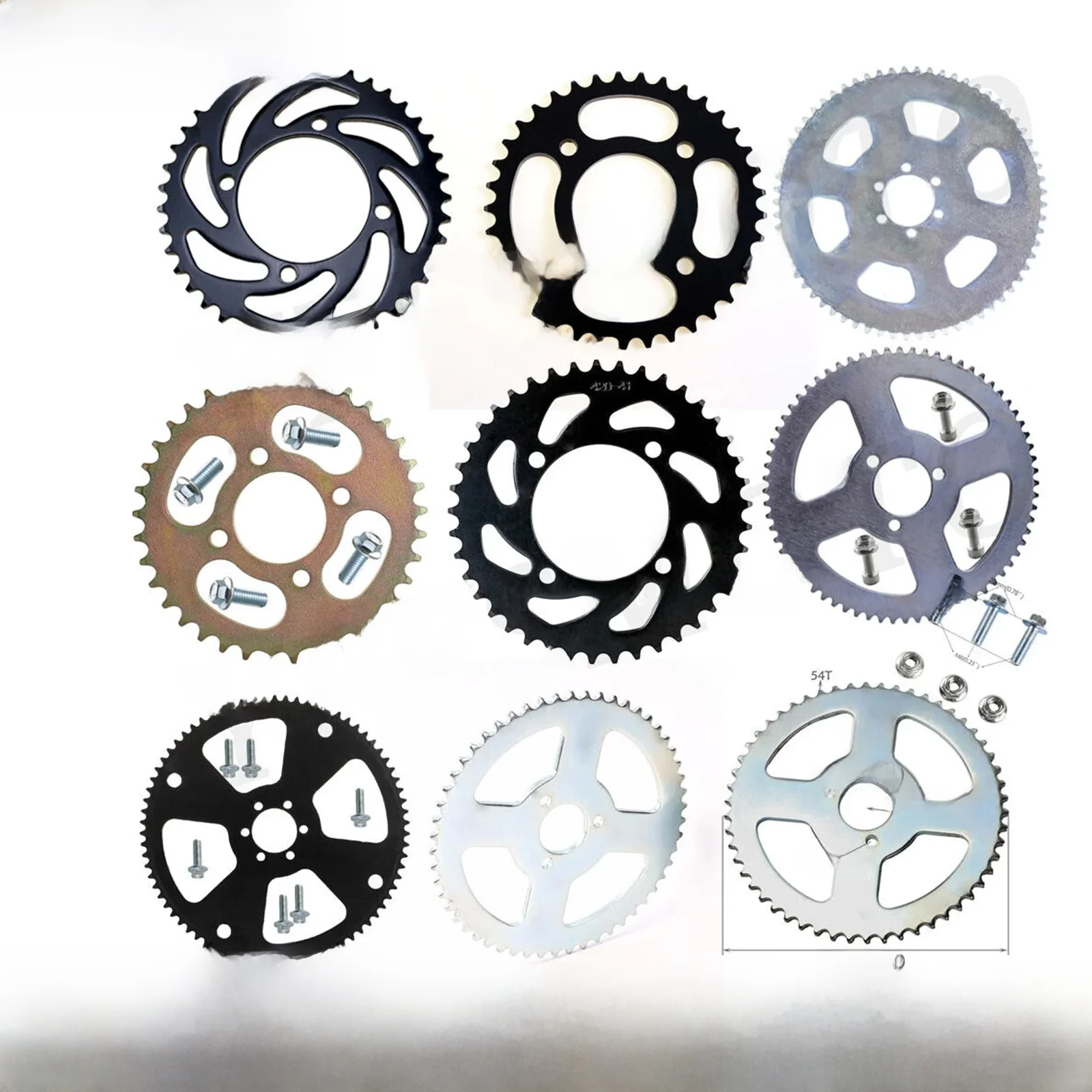 AliExpress NONE 420/428 37T/41T/54T/65T Rear Back Chain Sprocket for Motocross ATV Quad 4Wheeler Quad Pit Dirt Bike Motorcycle Modified Parts