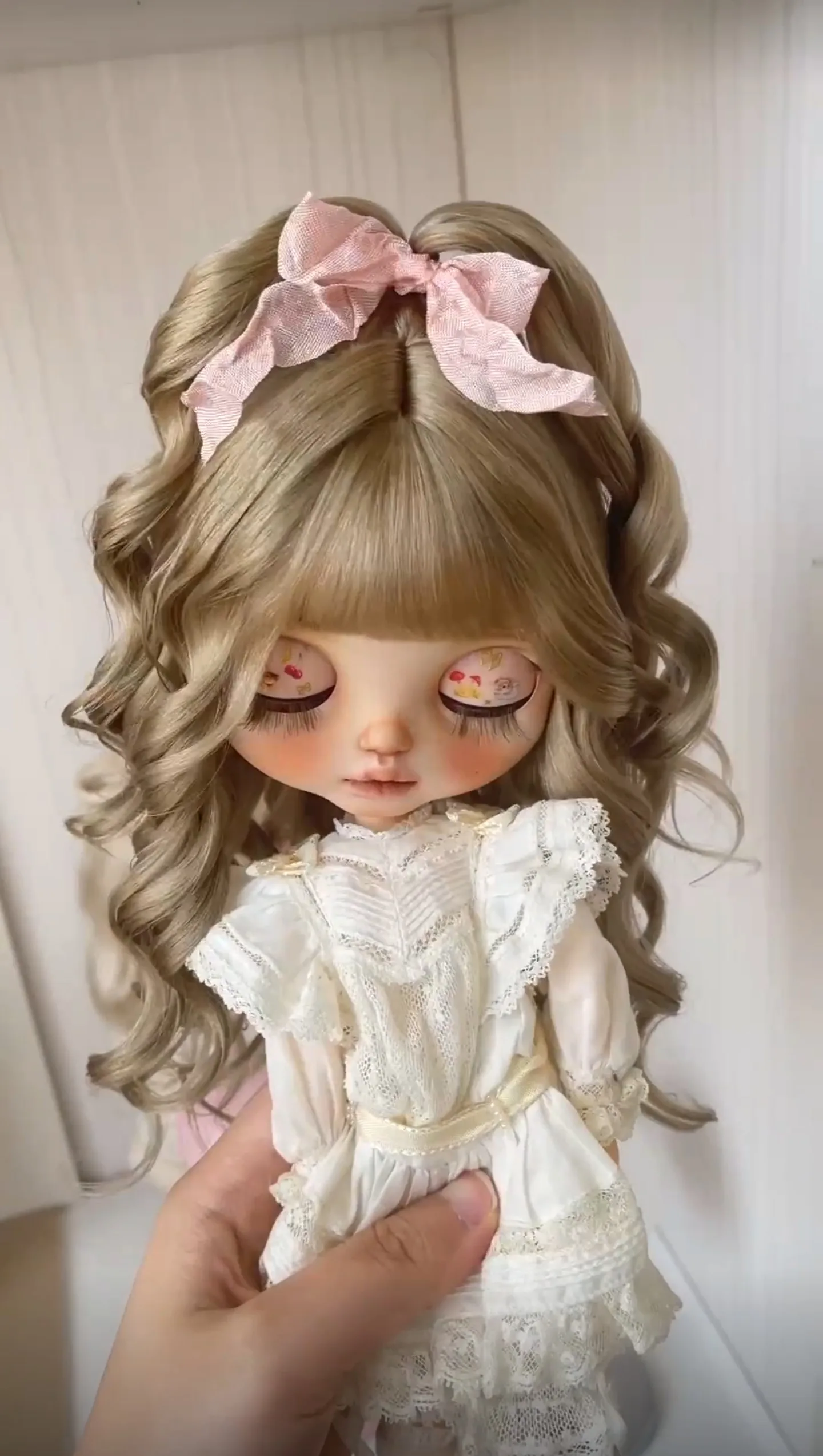 

(Специальная настройка) Парик BJD Blythe Mohair Fit, окружность головы 9-10 дюймов Qbaby