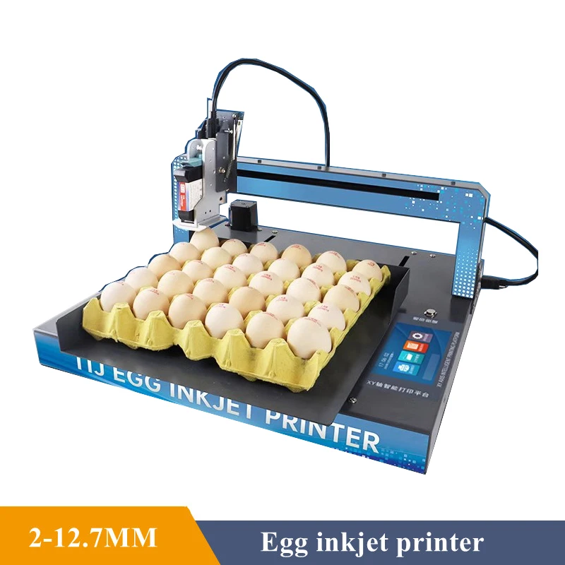 600 DPI Automatic Egg Printer Eggs Tray Inkjet Printing Machine Batch Code Date Logo 100-240V