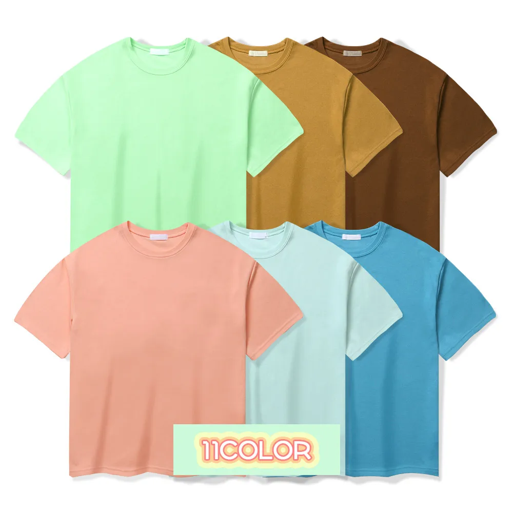 Men's oversize short-sleeved T-shirt Casual Men's Clothing Big-size Box Tea Summer T-Shirt