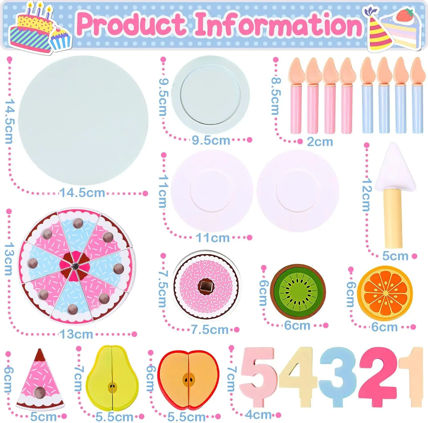 Holz Kinder Küche Spielzeug Simulation Geburtstag Kuchen Spielzeug Pretend Spielen Schneiden Lebensmittel Spiel Kinder Rolle Spielen Spielzeug Geschenke für Junge Mädchen – Detail 11